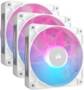 Corsair iCUE LINK RX120 RGB PWM 120mm Fan, White, Triple pack