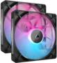 Corsair iCUE LINK RX140 RGB PWM 140mm Fan, Black, Dual Pack
