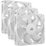 Corsair RS120 120mm PWM Fan, White, Triple Pack