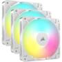 Corsair RS120 ARGB 120mm PWM Fan, White, Triple Pack