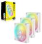 Corsair iCUE LINK LX120 RGB 120mm PWM Starter Kit Fan, White