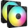 Corsair RS140 ARGB 140mm PWM Fan, Black, Dual Pack