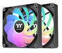 Thermaltake CT140 Reverse ARGB Sync Black 140mm Fan, 2-Fan Pack