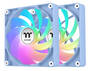 Thermaltake CT140 Reverse ARGB Sync Hydrangea Blue 140mm Fan, 2-Pack