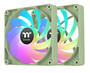 Thermaltake CT140 Reverse ARGB Sync Matcha Green 140mm Fan, 2-Fan Pack