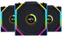 Lian Li UNI FAN SL Wireless LCD 120mm Fan, Black, 3-Pack