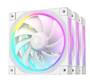 DeepCool FL12 120mm 3-in-1 ARGB PWM Case Fan, White, 3-Pack
