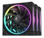 DeepCool FL12R Reverse 120mm 3-in-1 ARGB PWM Case Fan, Black, 3-Pack