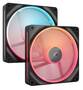 Corsair LX140-R RGB Black 140mm PWM Reverse Fan, Dual Pack