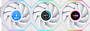 Lian Li UNI FAN TL120 LCD Blade Wireless White Fan, 3-Pack