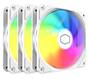 Cooler Master ML120Lite White ARGB Fan, 3-Pack