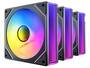 Okinos Infinity 120mm Standard ARGB Black PWM Fan, 3-Pack