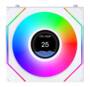 Lian Li UNI FAN SL-INF LCD FLEX 2.4GHz ARGB Wireless 120mm White Reverse Fan