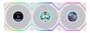 Lian Li UNI FAN TL LCD FLEX 2.4GHz ARGB Wireless 120mm White Reverse Fan, 3-Pack