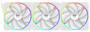 Thermaltake TS140 EX RGB 140mm White PWM Fan, 3-Pack