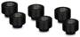 Thermal Grizzly DeltaMate MF10 Matt Black Extender Fitting with EPDM O-ring, 6-Pack