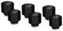 Thermal Grizzly DeltaMate MF14 Matt Black Extender Fitting with EPDM O-ring, 6-Pack