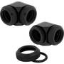 Corsair Hydro X Series XF Hardline 90 Black Fitting 14mm OD 2 Pack