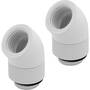 Corsair Hydro X Series 45 Degrees Rotary Adapter White 2 Pack