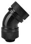 Thermaltake Pacific G1/4 PETG Tube 45-Degree Compression 16mm OD Black