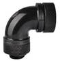 Thermaltake Pacific G1/4 PETG Tube 90-Degree Compression 16mm OD Black