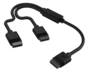 Corsair iCUE LINK Cable, Black, 600mm Y-Cable With Straight Connectors