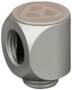 Thermal Grizzly DeltaMate 90 Degrees Matt Nickel Rotary Fitting with EPDM O-ring