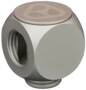 Thermal Grizzly DeltaMate Rotary T-Piece Fitting with EPDM O-ring, Matt Nickel
