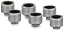 Thermal Grizzly DeltaMate HT16 Matt Nickel Fitting EPDM O-ring and Knurled Compression Ring, 6-Pack