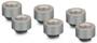 Thermal Grizzly DeltaMate MF10 Matt Nickel Extender Fitting with EPDM O-ring, 6-Pack