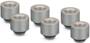 Thermal Grizzly DeltaMate MF14 Matt Nickel Extender Fitting with EPDM O-ring, 6-Pack