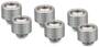 Thermal Grizzly DeltaMate ST13 Matt Nickel Fitting EPDM O-ring and Knurled Compression Ring, 6-Pack