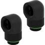 Corsair Hydro X Series Fitting G1/4 90 Degree Adapter, 2-pack, Black