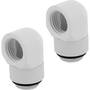 Corsair Hydro X Series Fitting G1/4 90 Degree Adapter, 2-pack, White