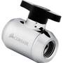 Corsair Hydro X Series Fitting Shut-Off Ball Valve Adapter, Chrome
