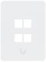Ubiquiti 4 Port Universal Paintable Keystone Vertical Wall Plate, 4-Pack