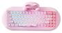 YUNZII C68 RGB Pink Wireless Mechanical Keyboard, Milk Linear SW