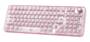 YUNZII X98 Transparent RGB Pink Wireless Mechanical Keyboard, Snow Linear Switch