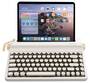 YUNZII QL75 Vintage Retro Typewriter RGB White Wireless Mechanical Keyboard, Onyx Tactile Switch