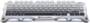 GravaStar Mercury K1 RGB Gradient White Wireless Mechanical Keyboard, Custom Linear Switch