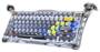 GravaStar Mercury K1 Pro RGB Interstellar Silver Wireless Mechanical Keyboard, Kailh Speedy Switch