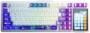 AULA L99 RGB White/Purple Wireless Mechanical Keyboard, Caramel Latte Switch