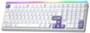 AULA HERO 99 RGB White/Purple Mechanical Keyboard, Graywood Magnetic Switch