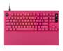 Logitech G PRO X2 RAPID TKL RGB Pink Mechanical Gaming Keyboard, Analog Linear Switch