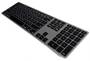 Matias Wireless Bluetooth Illuminated Aluminium Keyboard - Space Grey