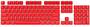 Corsair PBT DOUBLE-SHOT PRO Keycap Mod Kit, Standard Bottom Row, Red