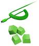 Razer PBT Keycap Plus Coiled Cable Upgrade Set, Razer Green