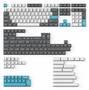 Keychron Cherry Profile Double-shot PBT Full Set Keycaps, Grey White and Blue