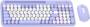Fantech GO MOCHI101 Wireless Keyboard and Mouse Combo, Purple