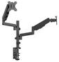 Brateck Dual Monitor Full Extension Gas Spring Arm, Matte Black